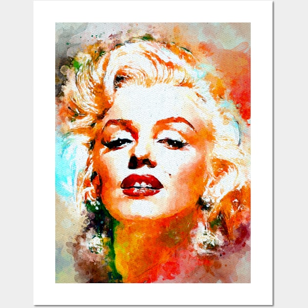 Watercolor Monroe Wall Art by danieljanda